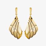 Crystal Accent Gold Hoops