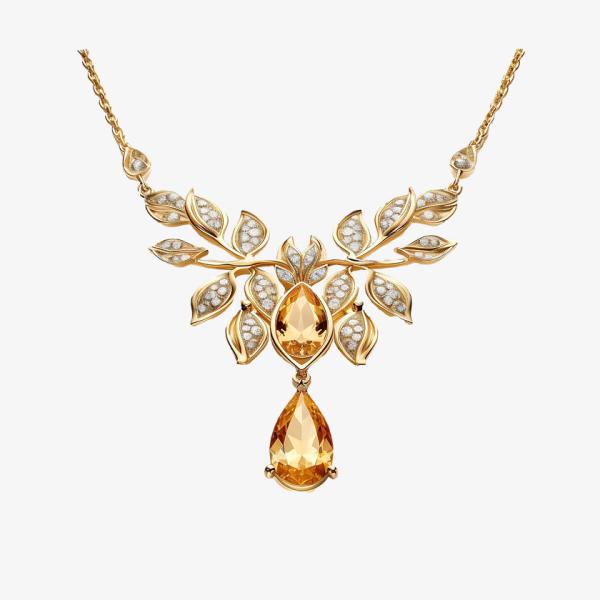 Gold Beaded Choker Pendants