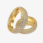 Diamond & White Topaz Ring Set