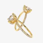 Diamond & White Topaz Ring Set